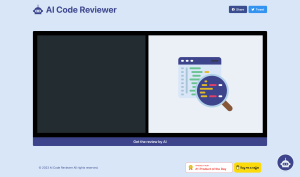 Screenshot of AI Code Reviewer from https://code-reviewer.vercel.app/