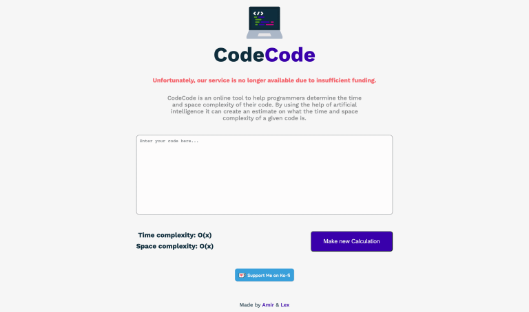 Screenshot of Code Code from https://codecode.codes/
