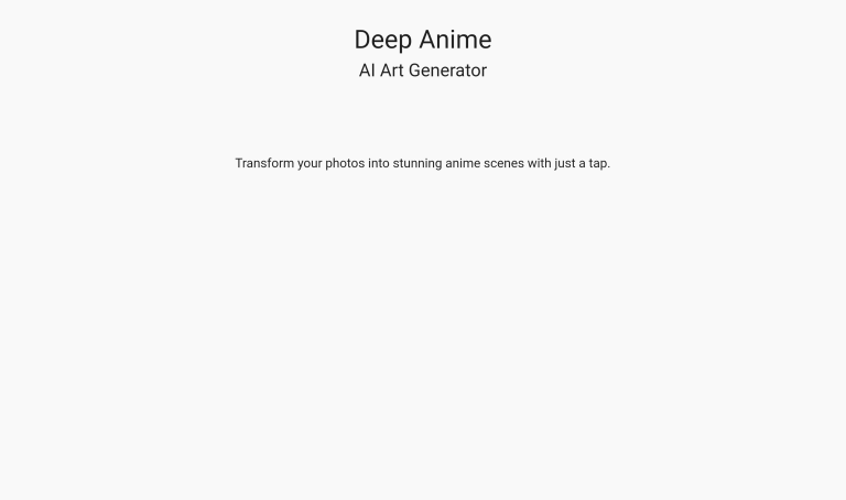 Screenshot of Deep Anime from https://deepanime.software/