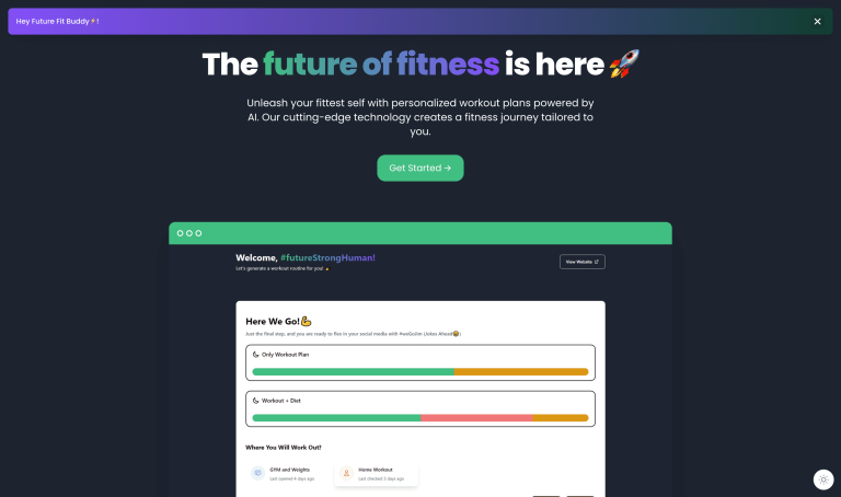 Screenshot of FitForge from https://fitforge.me/