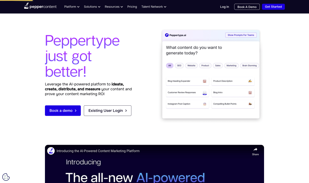 Screenshot of Peppertype from https://www.peppertype.ai/