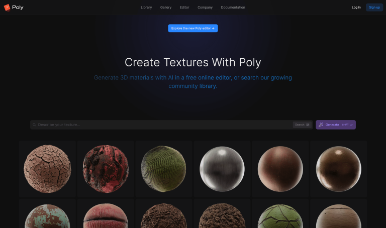 Screenshot of Poly from https://withpoly.com/