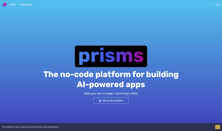 Screenshot of Prisms from https://prisms.ai/