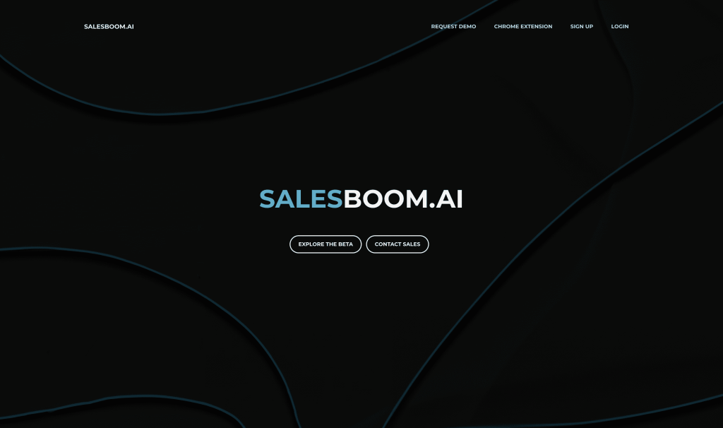 Screenshot of Salesboom.AI from https://salesboom.ai/